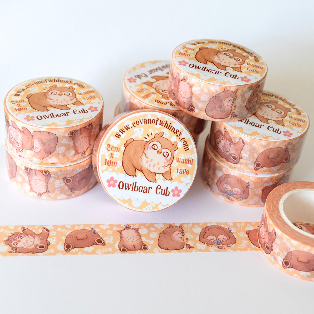 Owlbear cub washi tape stationery